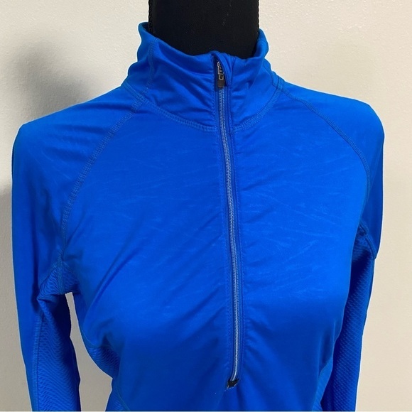 Athleta Candescent Running Half Zip Blue Top Size Medium - Picture 8 of 17